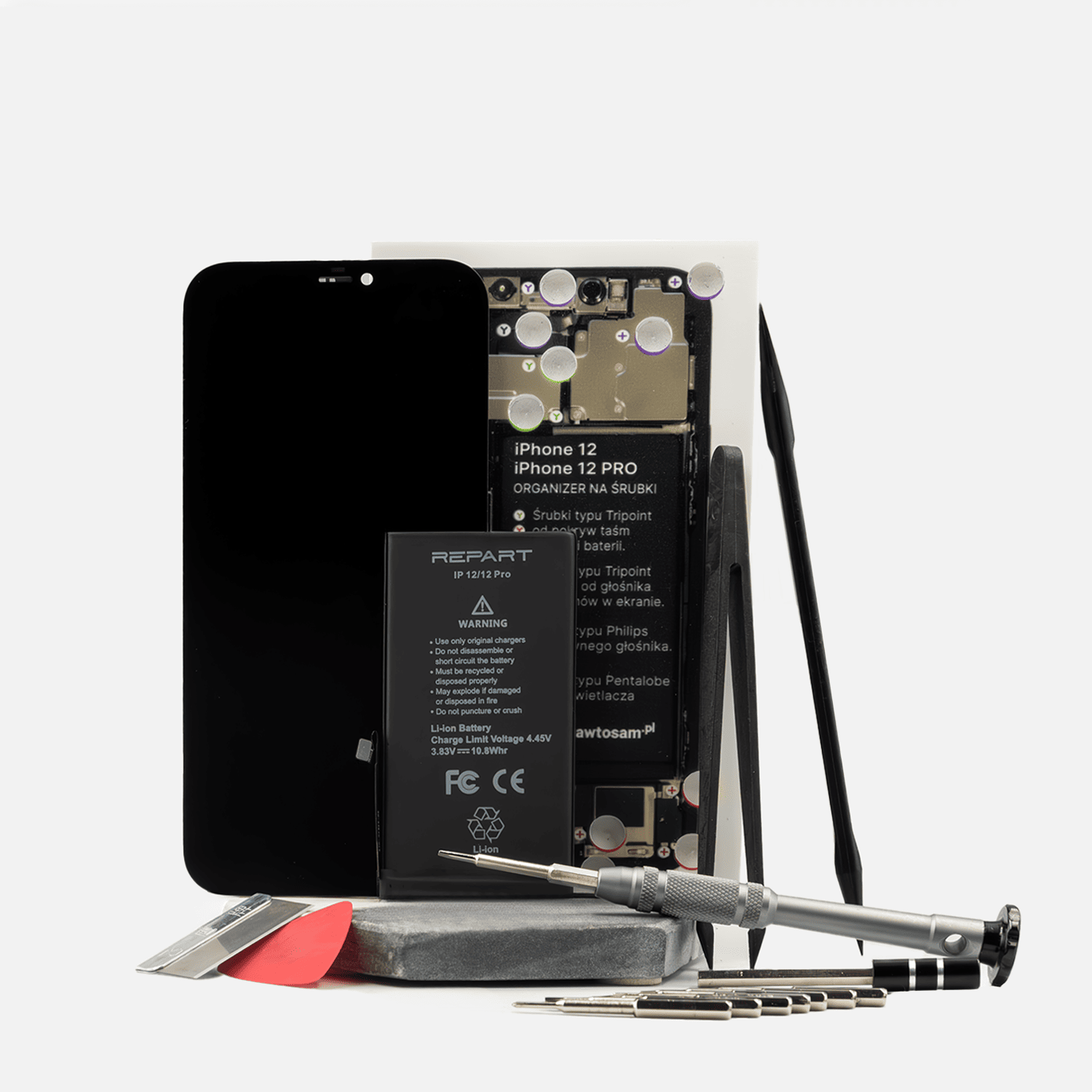 zestaw naprawczy z ekranem i bateria apple iPhone 12_12pro